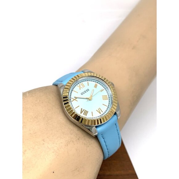 Guess Women\'s Watch GW0687L4 Mini Luna Quartz Blue Dial Leather Strap 30mm main image 8